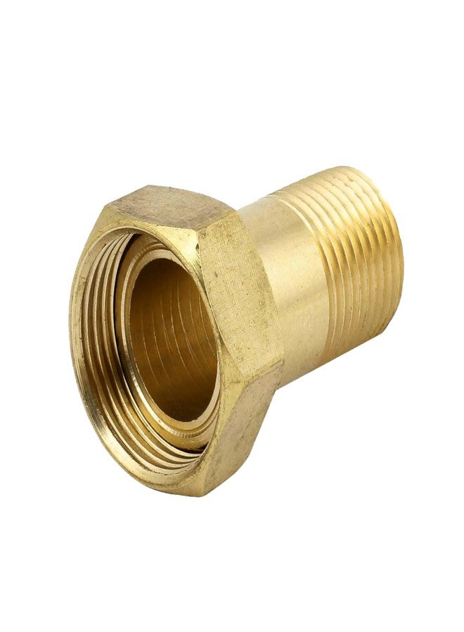 Aitchcy Water Meter Coupling 1/2" Male x 3/4" Female | Meter Tailpiece | Valve to Water Meter Joint | Brass Joint for Water Meter Connection | NPT Coupling | Brass Meter Tailpiece - Image 1